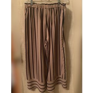 Blu Pepper Day to Day  Black striped Wide Ankle Trousers